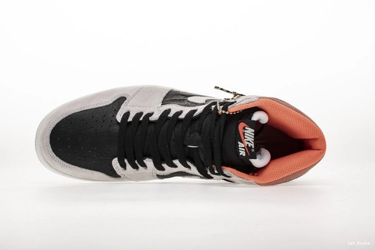 Grey Crimson 1 Black 555088-018 Air Jordan 1102